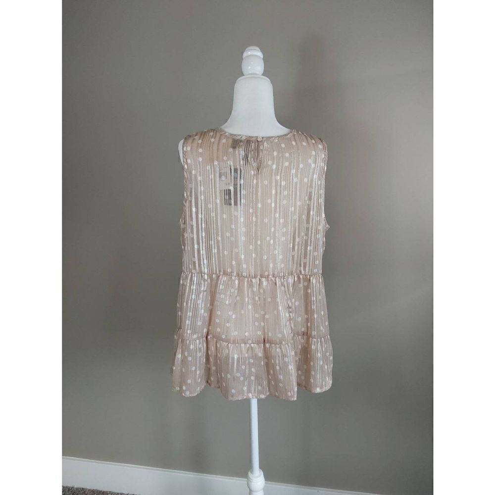 Cassee's Tank Size 2X  New with tag Brown with lurex threads - Picture 6 of 11